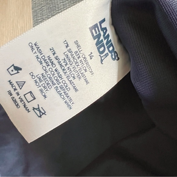 NWT Lands end swim blue‎ tie dye adjustable skirt size 14 - Picture 4 of 4